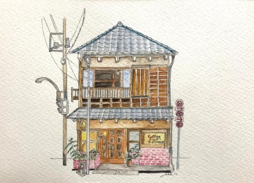 水彩專題練習 - 日本特色小店